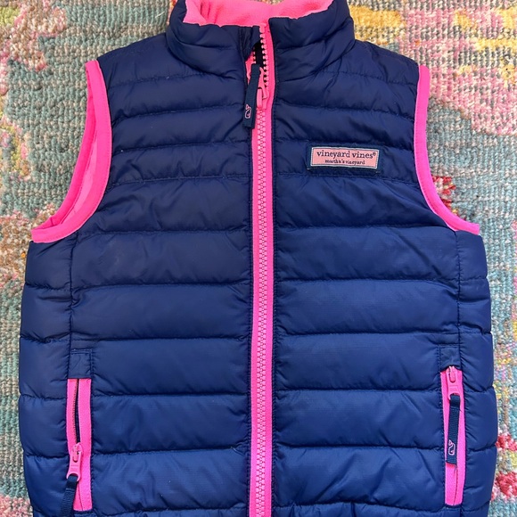 Vineyard Vines Other - Vineyard Vines Kids Blue and Pink Puffer Vest